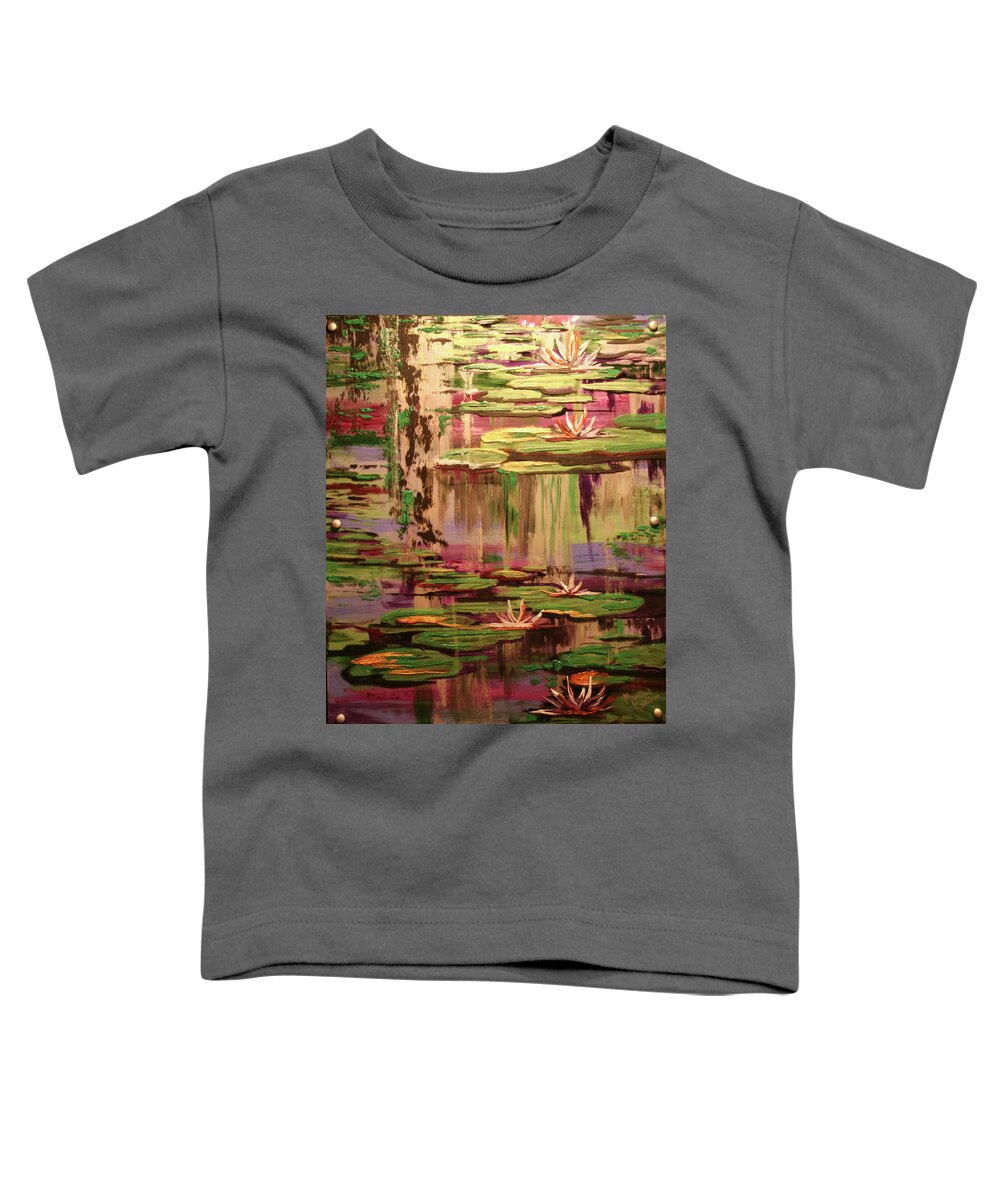 Water Toddler T-Shirt featuring the painting Serenity by Marilyn Quigley