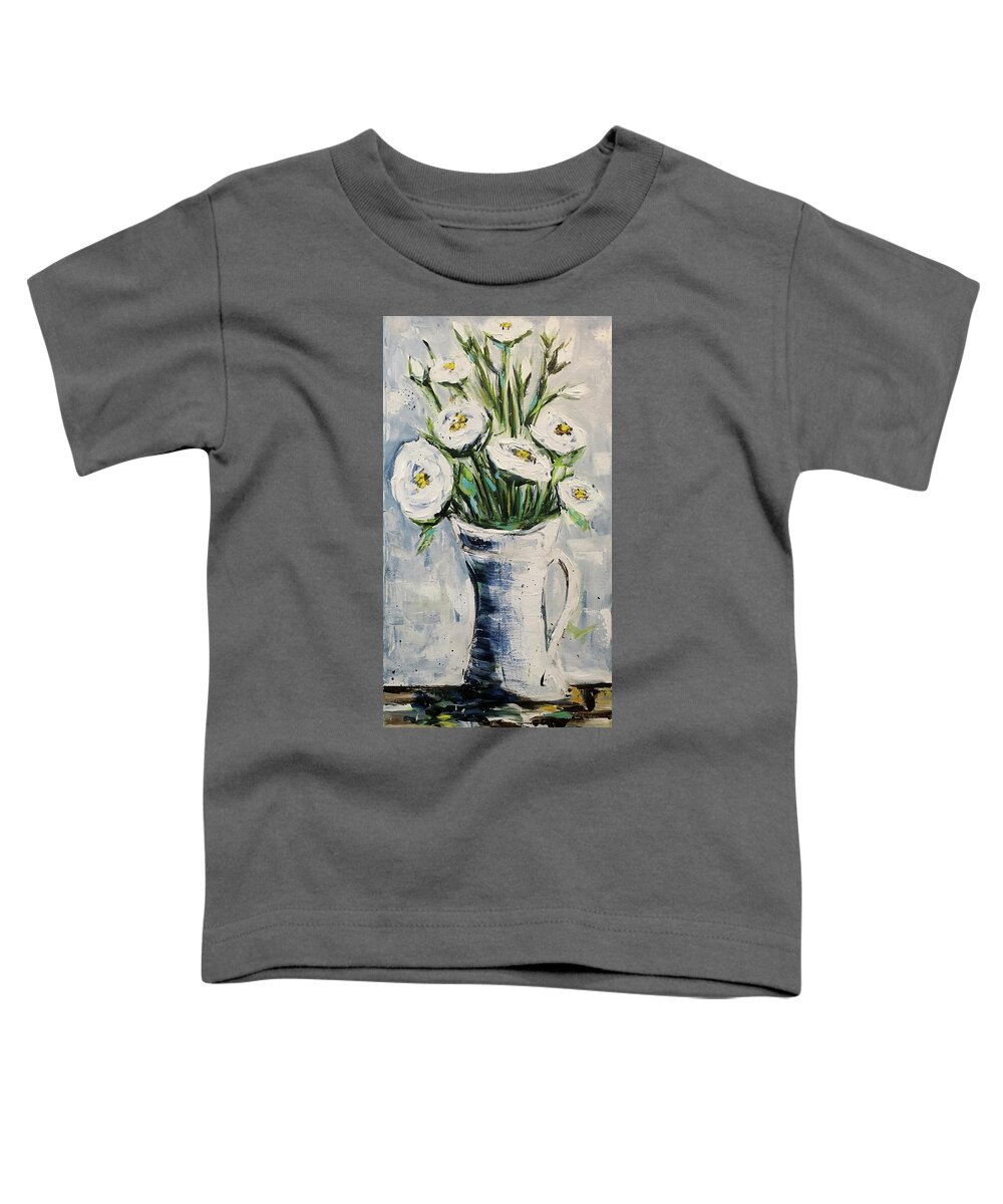 Roses Toddler T-Shirt featuring the painting Shabby Roses 2 by Roxy Rich