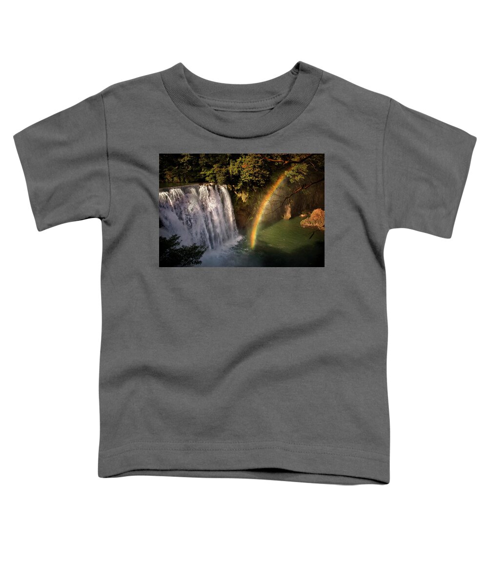 #shifen #waterfall #edgalagan #galagan #edwardgalagan #taiwan #landscape #landscapephotography #nederland #netherlands #dutch #taipei #photography #instagram #mountains #water Toddler T-Shirt featuring the digital art Shifen Waterfall #1 by Edward Galagan