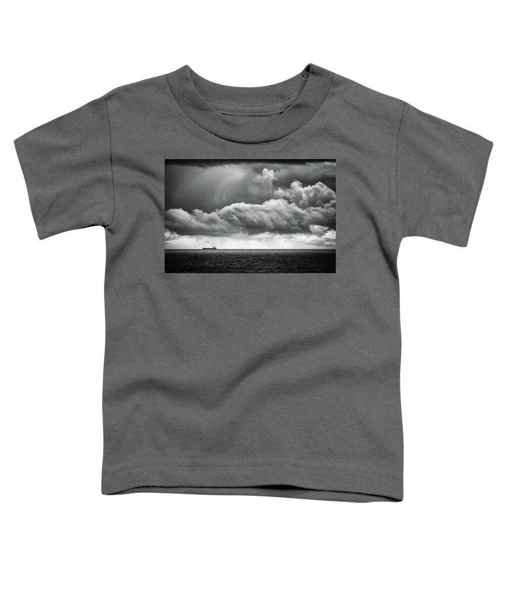 Ship Toddler T-Shirt featuring the photograph Ship on the Horizon by Nigel R Bell