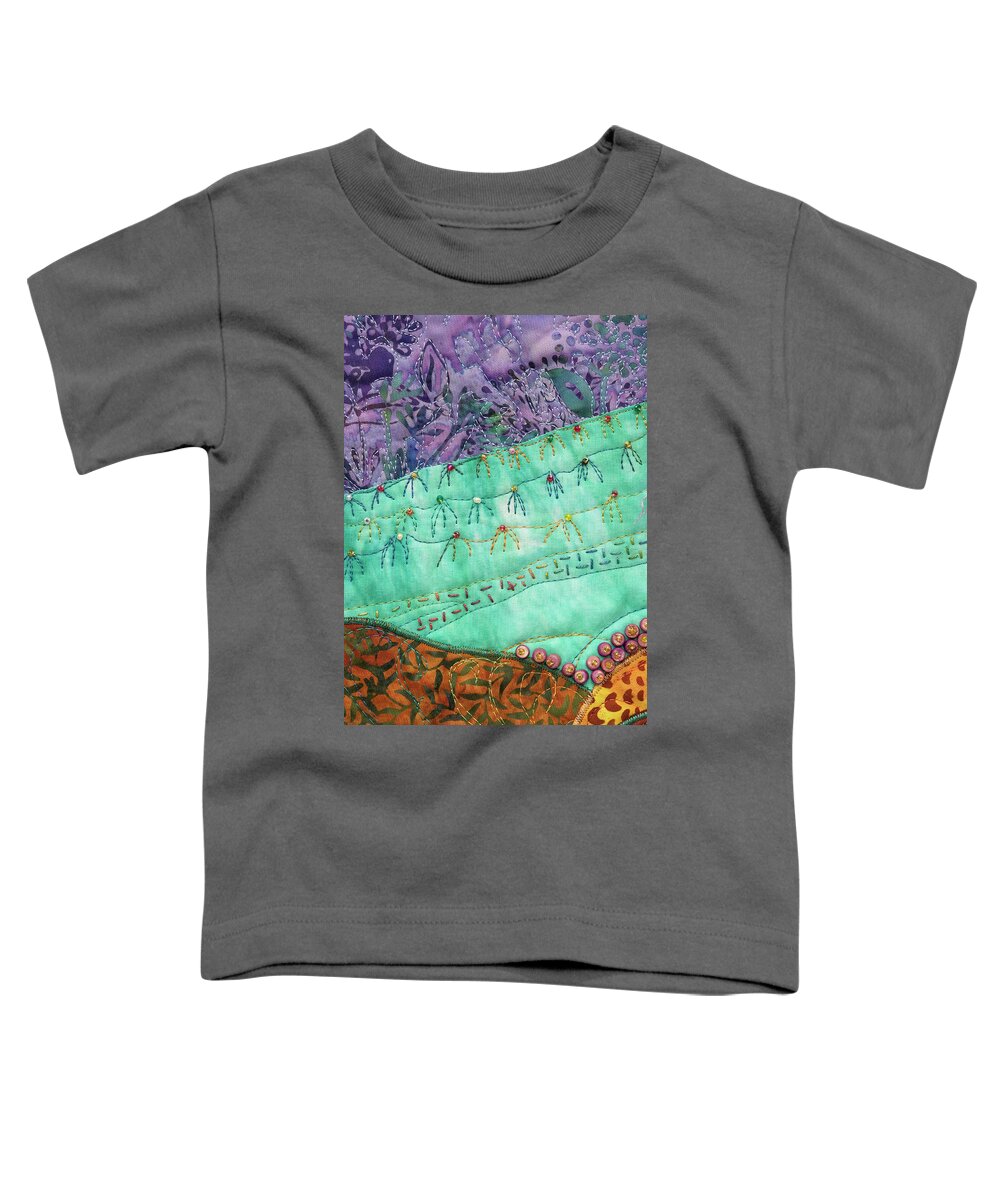 Shrine To Land And Sky Toddler T-Shirt featuring the mixed media Shrine to Land and Sky D by Vivian Aumond