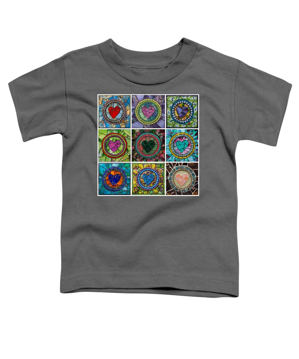 Heart Toddler T-Shirt featuring the glass art Signature Hearts by Cherie Bosela