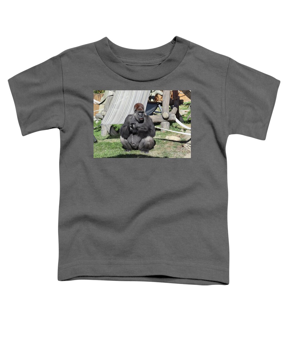 Gorilla Toddler T-Shirt featuring the photograph Silverback 2 by Lisa Mutch