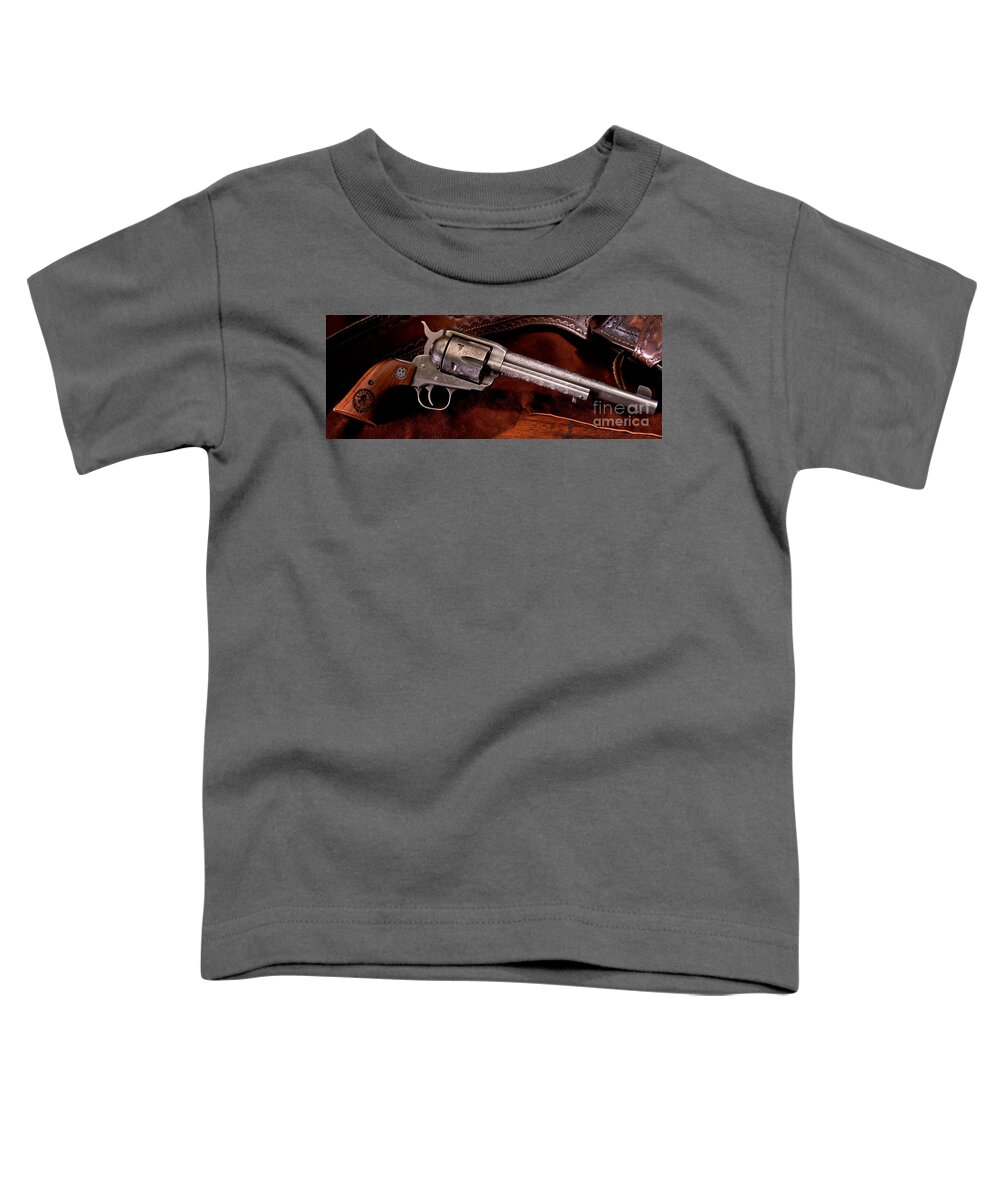 Single Toddler T-Shirt featuring the photograph Single Action Revolver by Action