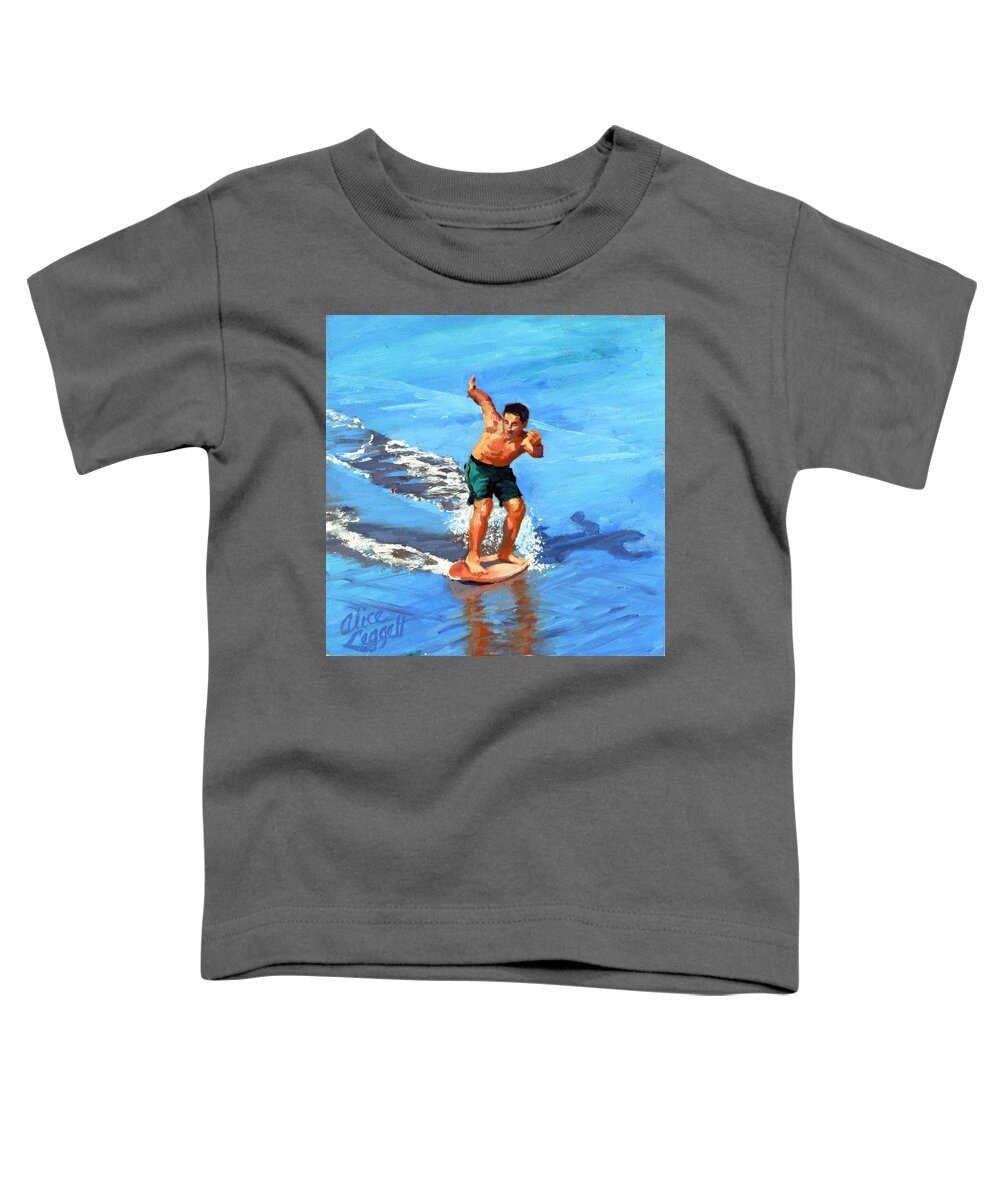  Toddler T-Shirt featuring the painting Skim 360 - 3 of 8 by Alice Leggett