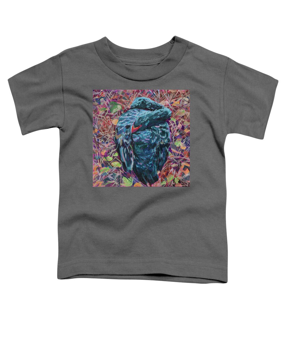 Swan Toddler T-Shirt featuring the painting Sleeping Beauty by Heather Nagy