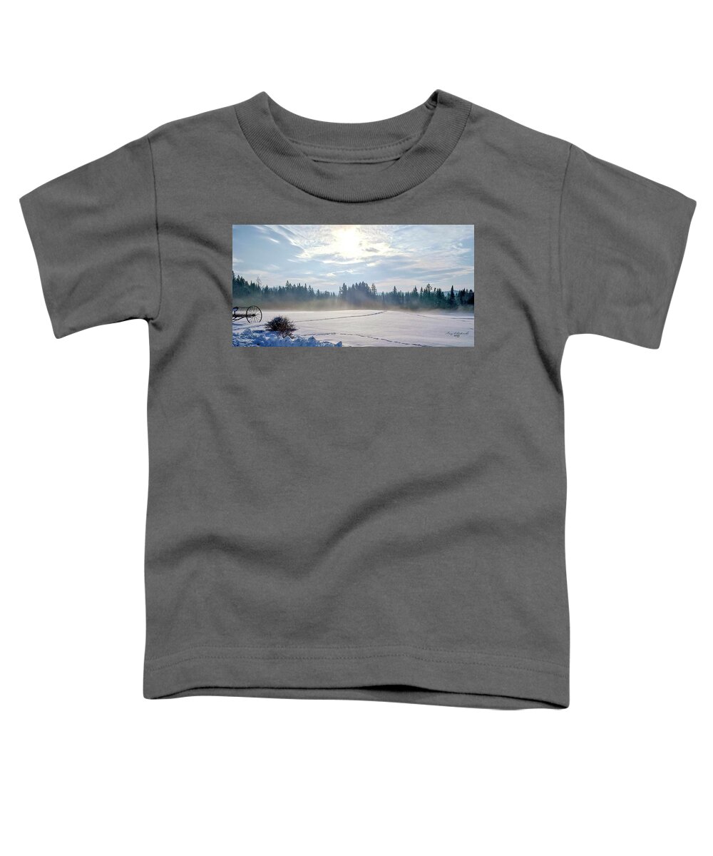 Snow Toddler T-Shirt featuring the photograph Snow Fog Morning by Gary F Richards