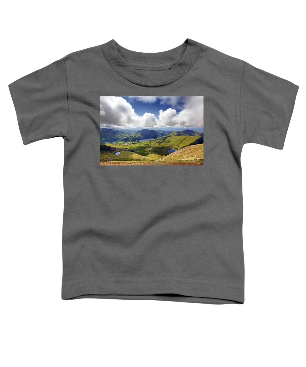 Beautiful Toddler T-Shirt featuring the photograph Snowdonia landscape by Jane Rix