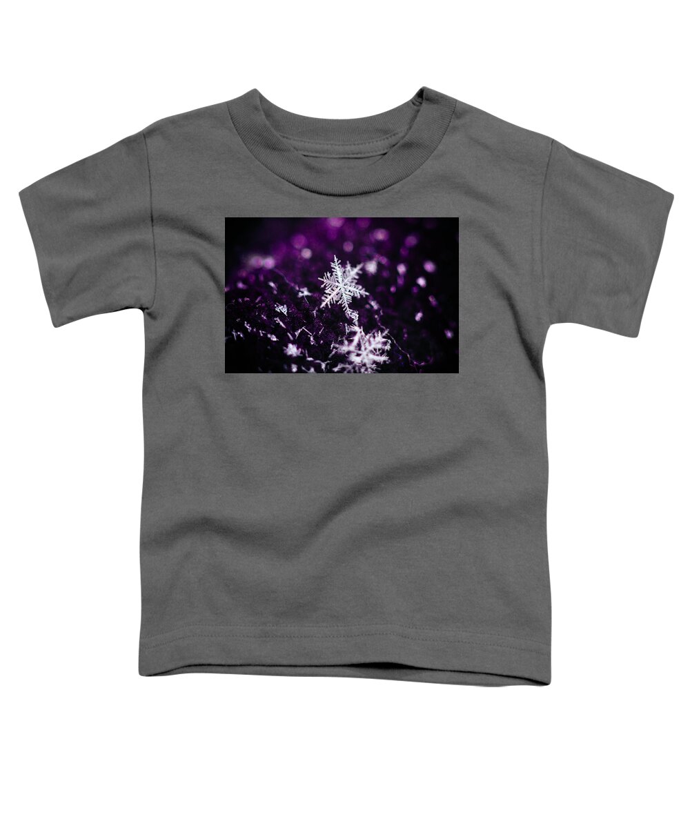 Toddler T-Shirt featuring the photograph Snowflake beauty by Nicole Engstrom