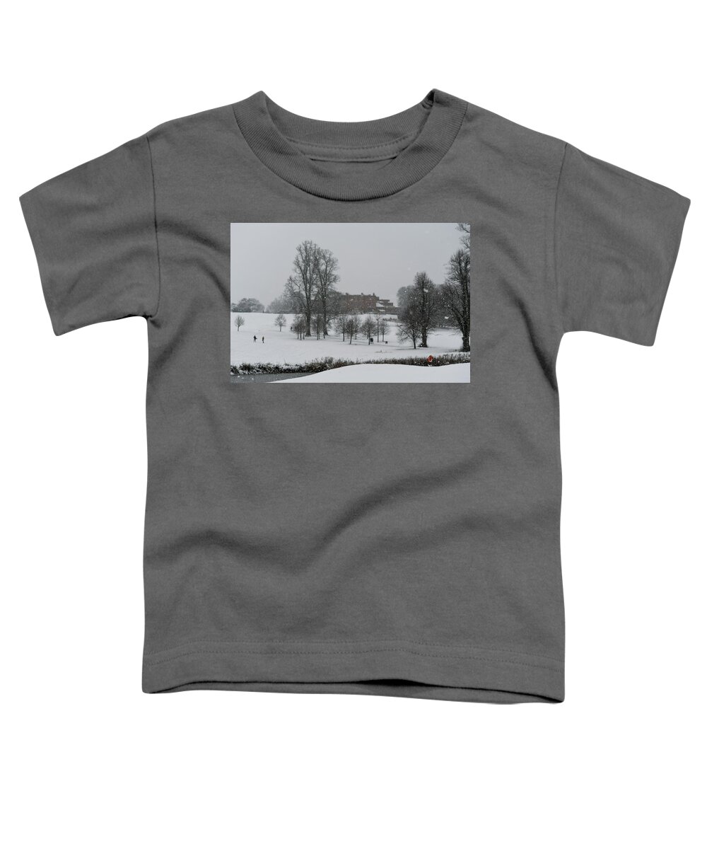 Herts Toddler T-Shirt featuring the photograph Snowy scene by Andrew Lalchan