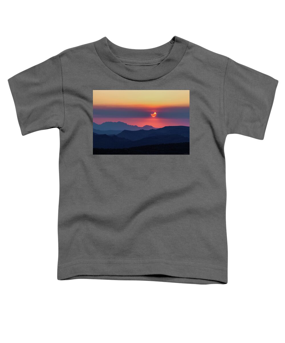 American Southwest Toddler T-Shirt featuring the photograph Desert Solar Eclipse by Rick Furmanek