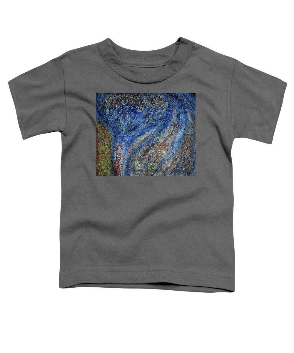 Art Toddler T-Shirt featuring the painting Solar Flower by Jay Heifetz