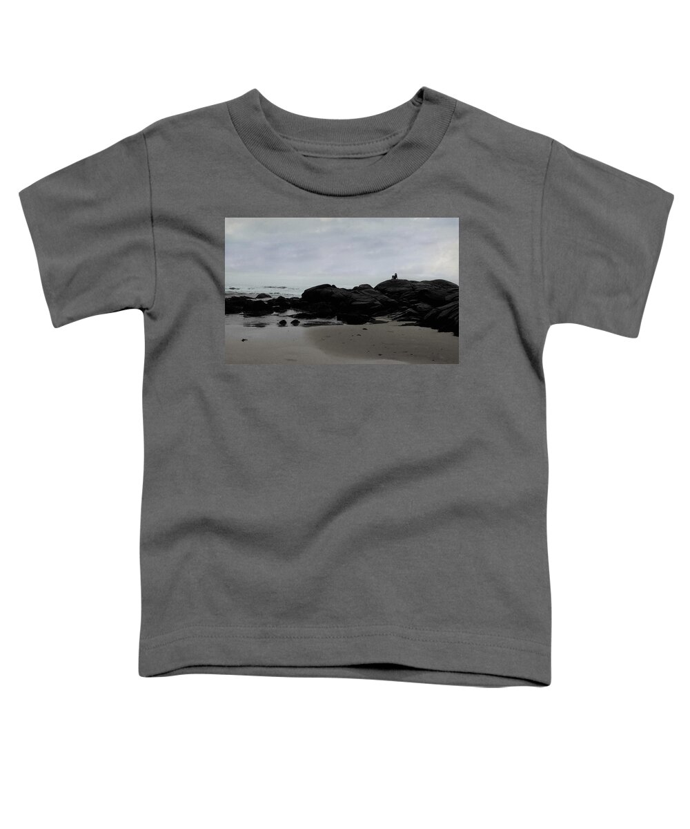 Ocean Toddler T-Shirt featuring the photograph Solitude at Goose Rocks by Wayne King