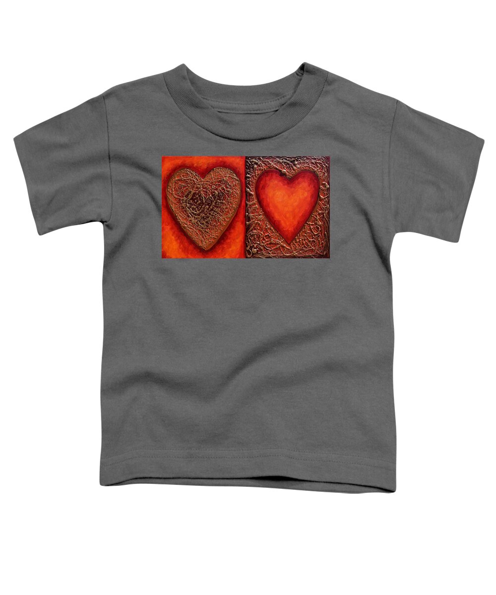 Heart Toddler T-Shirt featuring the painting Soul Mates by Amanda Dagg