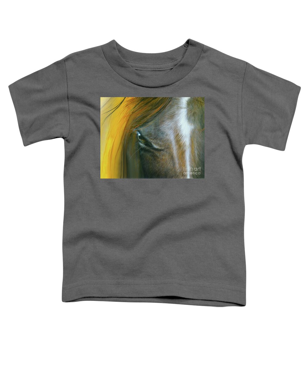 Horse Toddler T-Shirt featuring the painting Soul Within by Mike Brown