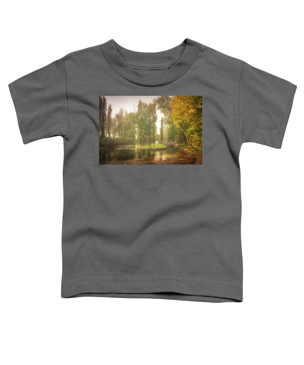 Clitunno Toddler T-Shirt featuring the photograph Source of Clitunno springs by Stefano Orazzini