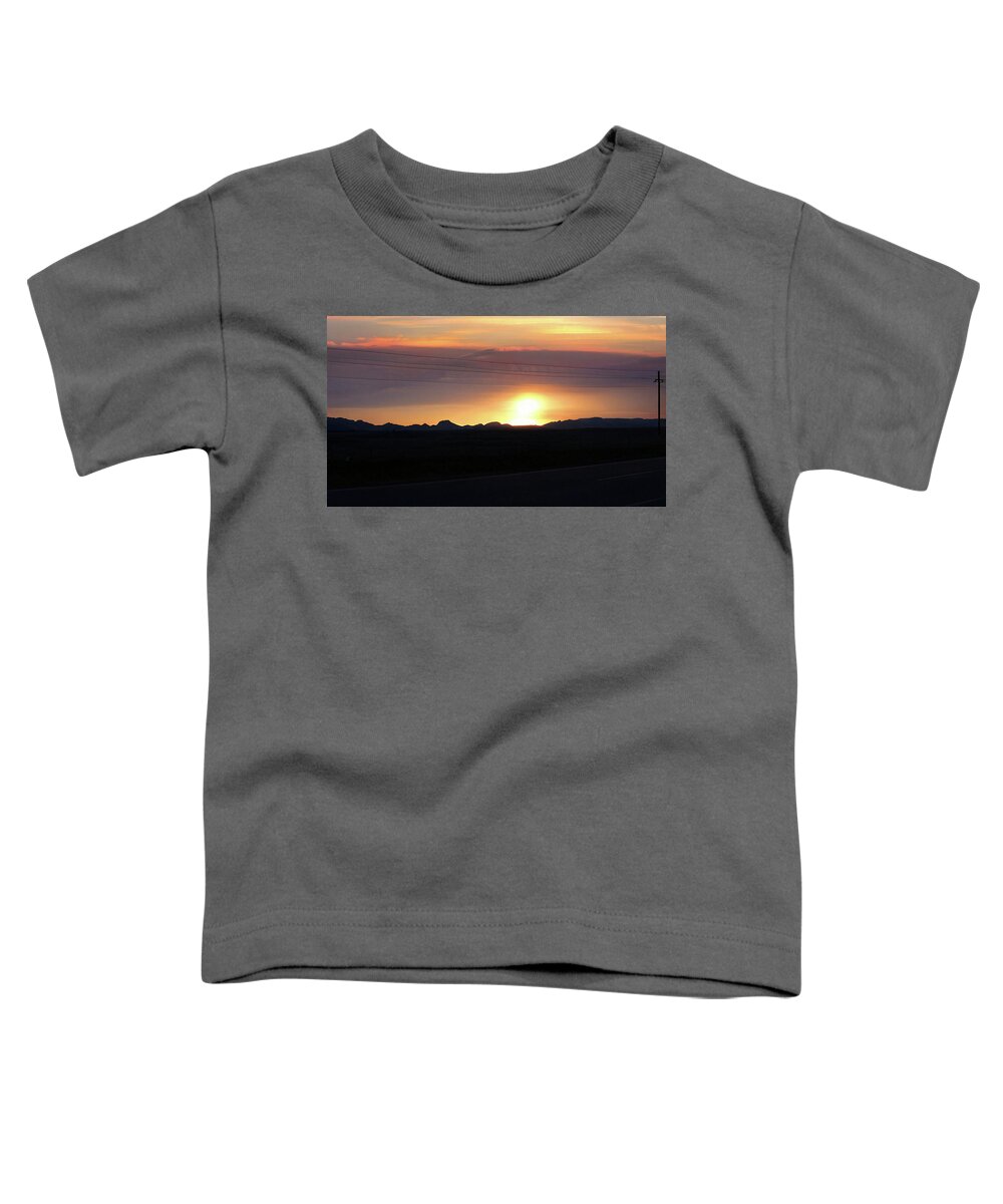 South Dakota Toddler T-Shirt featuring the photograph South Dakota Badlands Sunset by Cathy Anderson