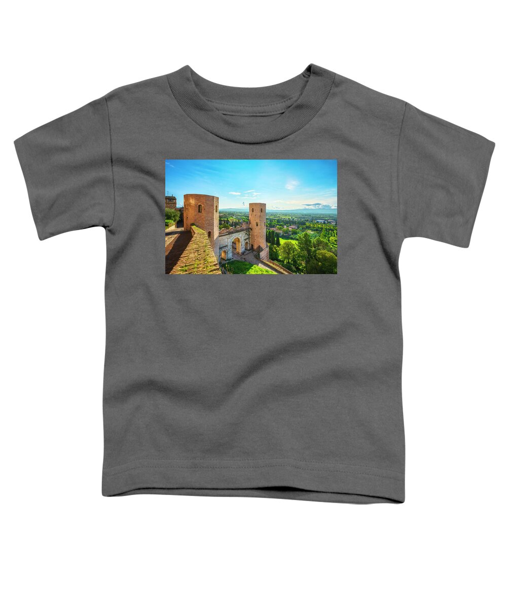 Spello Toddler T-Shirt featuring the photograph Spello, the Venus Gate. Umbria by Stefano Orazzini
