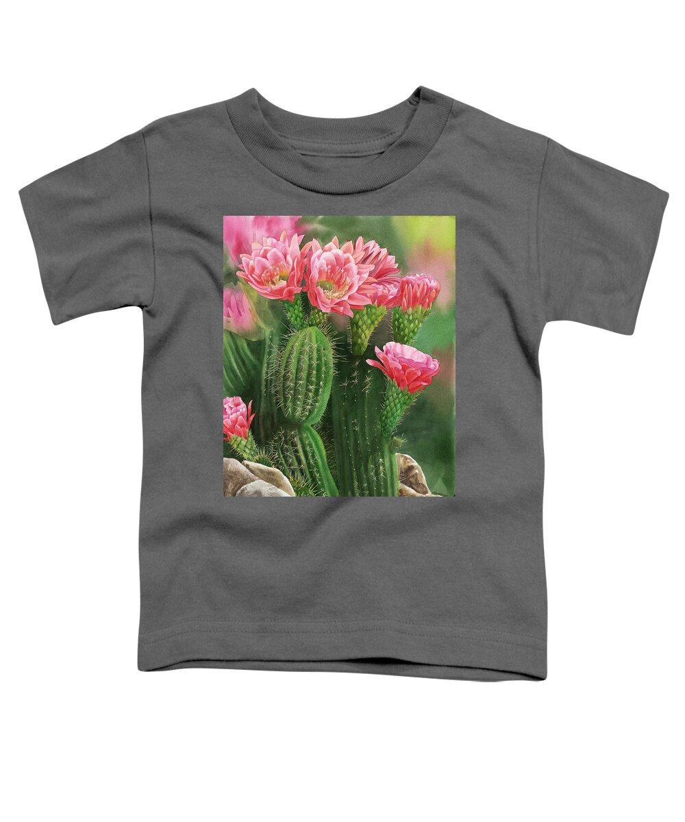 Flower Toddler T-Shirt featuring the painting Spiky Beauty by Espero Art