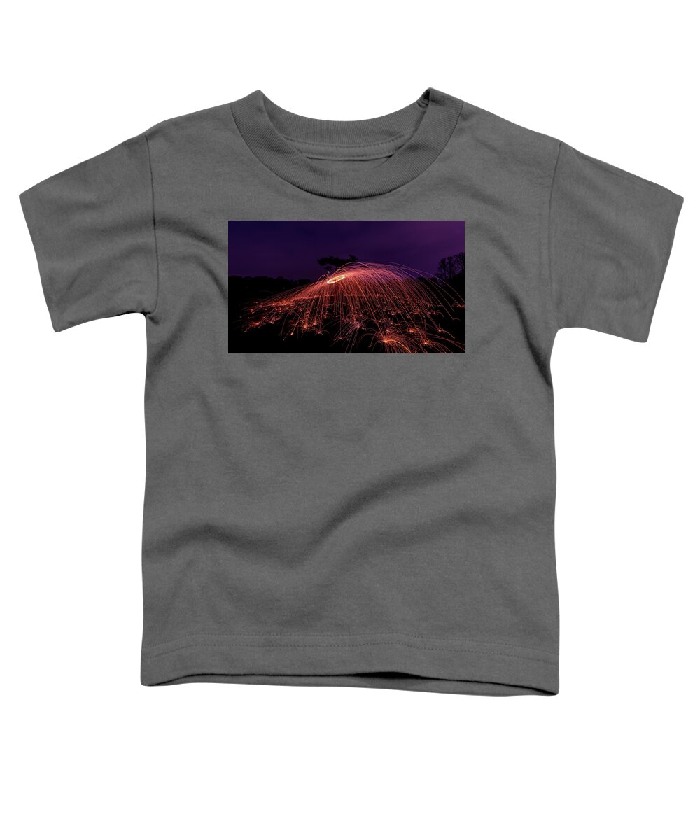 Fire Toddler T-Shirt featuring the photograph Spinning fire by Andrew Lalchan