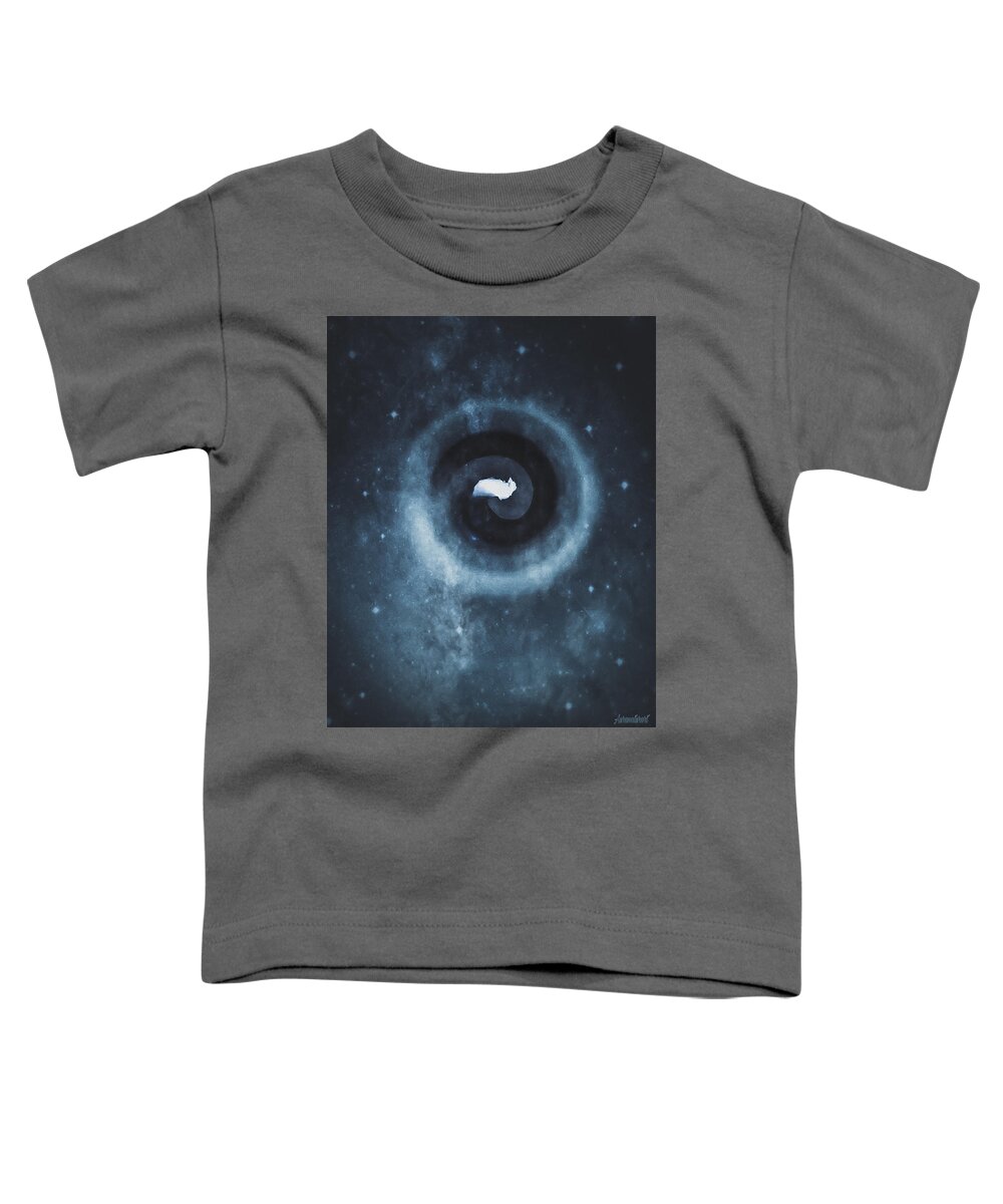 Spiral Toddler T-Shirt featuring the digital art Spiral Nit by Auranatura Art