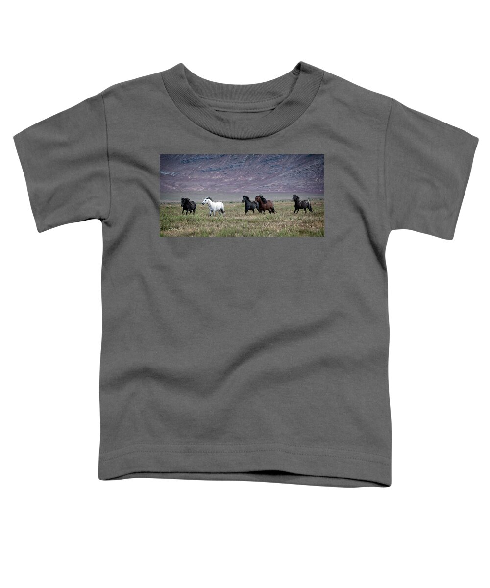 Horse Toddler T-Shirt featuring the photograph Spirit of the Free by Jeanette Mahoney