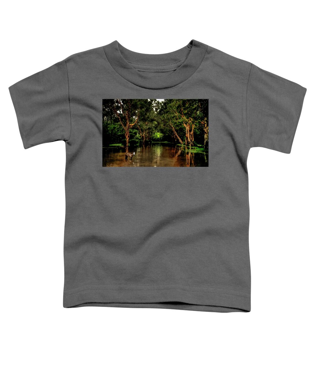 Pony Toddler T-Shirt featuring the photograph Spirit Pony in a Windswept Mangrove by Wayne King