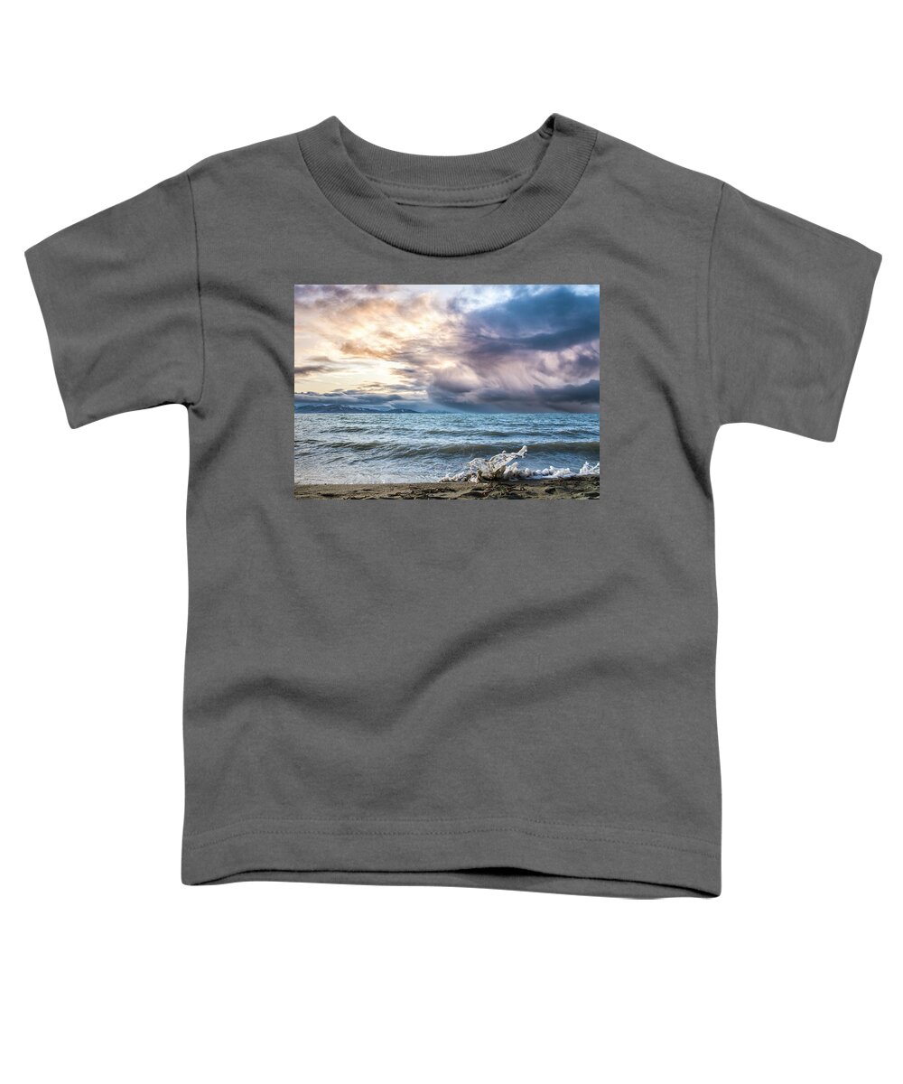 Alaska Toddler T-Shirt featuring the photograph Splashy Sunset by Michele Cornelius