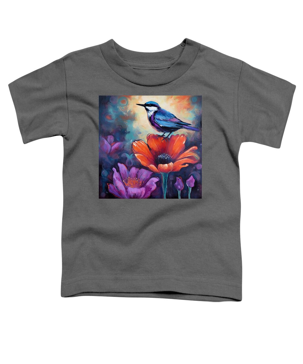 Spring Flower Rush Toddler T-Shirt featuring the digital art Spring Flower Rush by Lisa S Baker