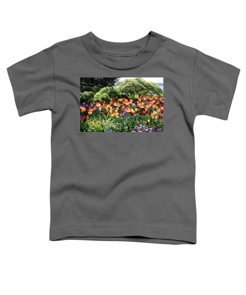Landscape Toddler T-Shirt featuring the photograph Spring Garden by Gerry Bates