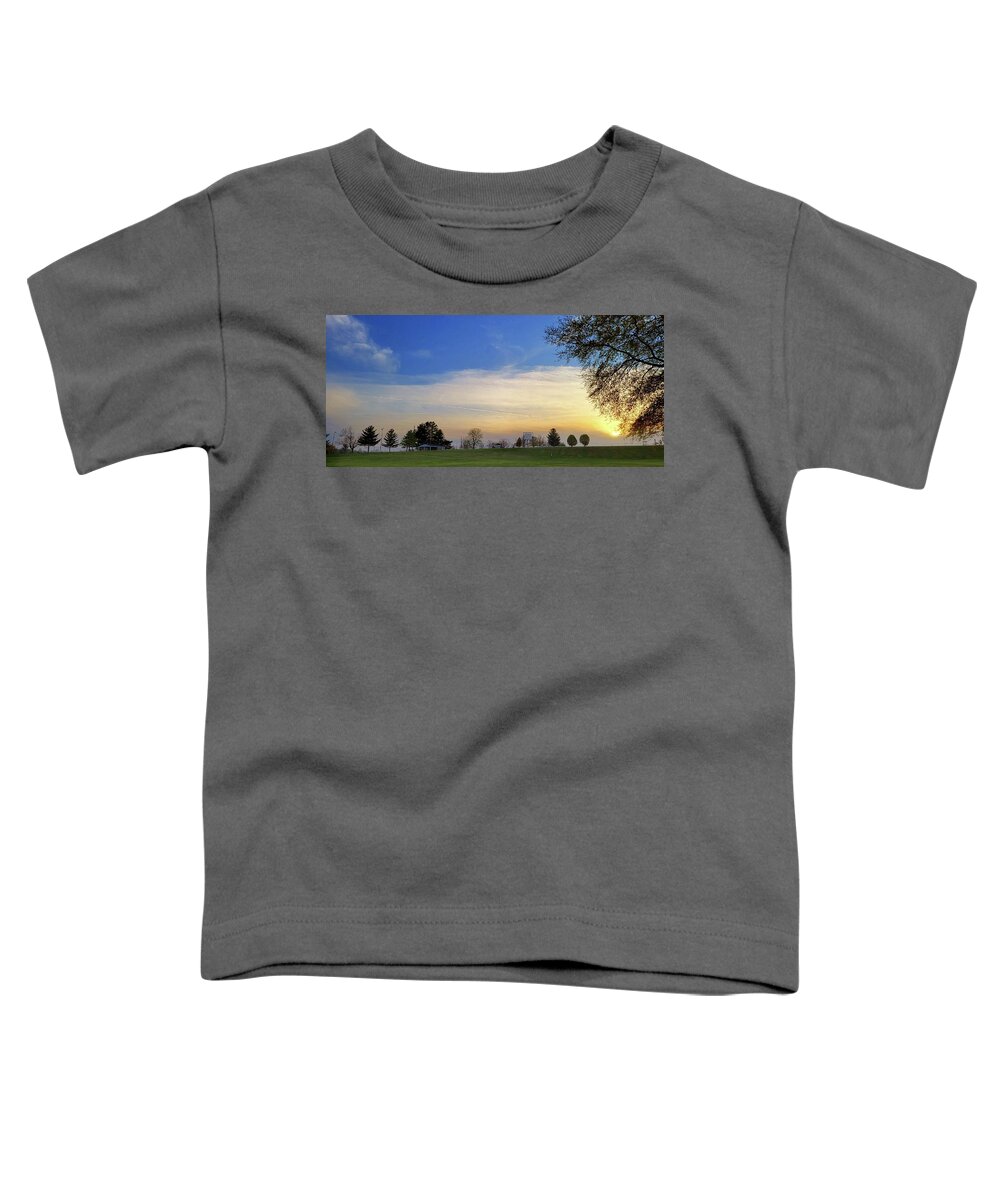 Sunset Toddler T-Shirt featuring the photograph Spring Sunset 4/7/21 by Ally White