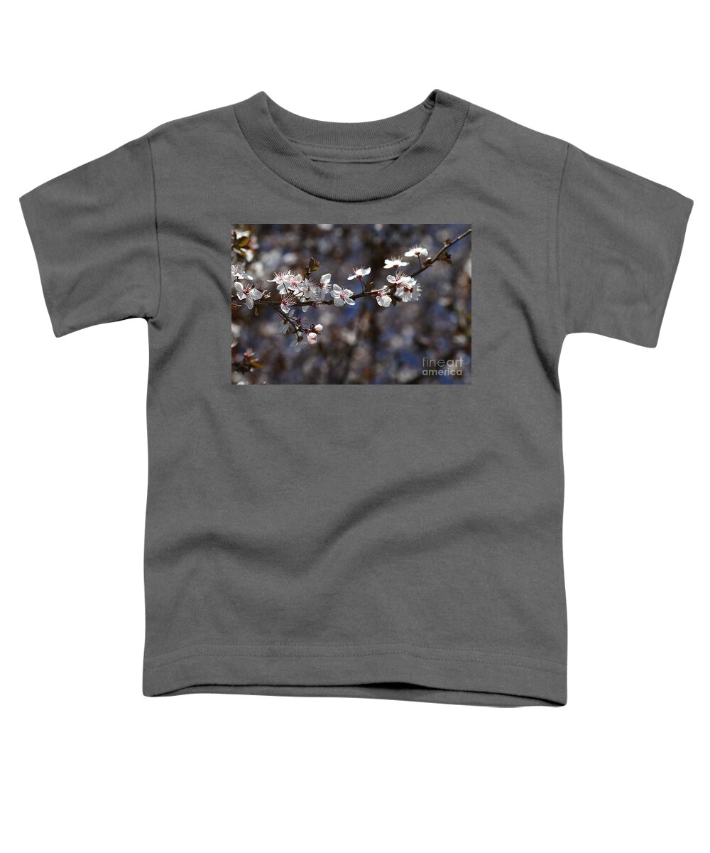 Floral Toddler T-Shirt featuring the photograph Spring White Blossom by Joy Watson
