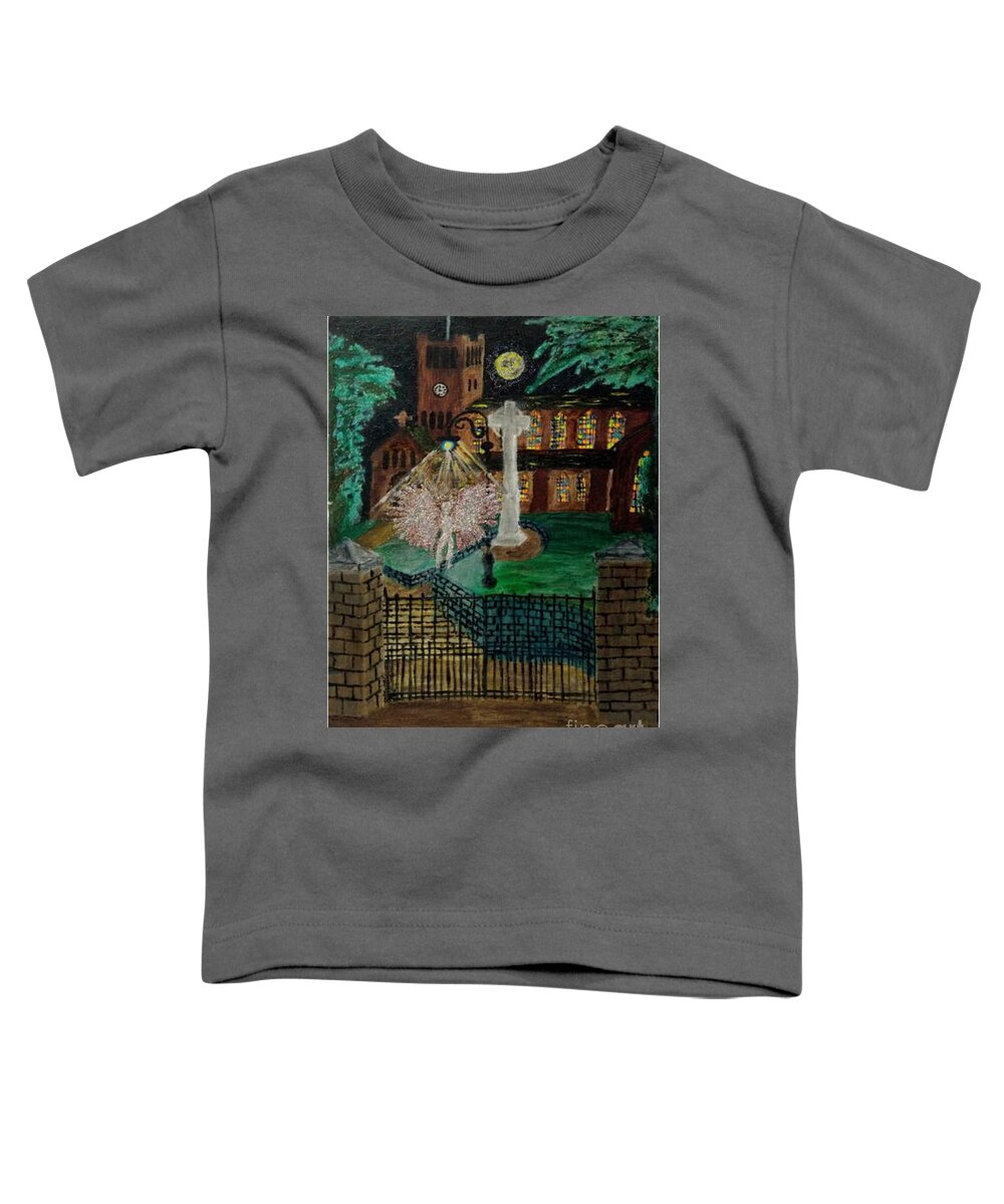 Church Toddler T-Shirt featuring the painting St Giles Church by David Westwood