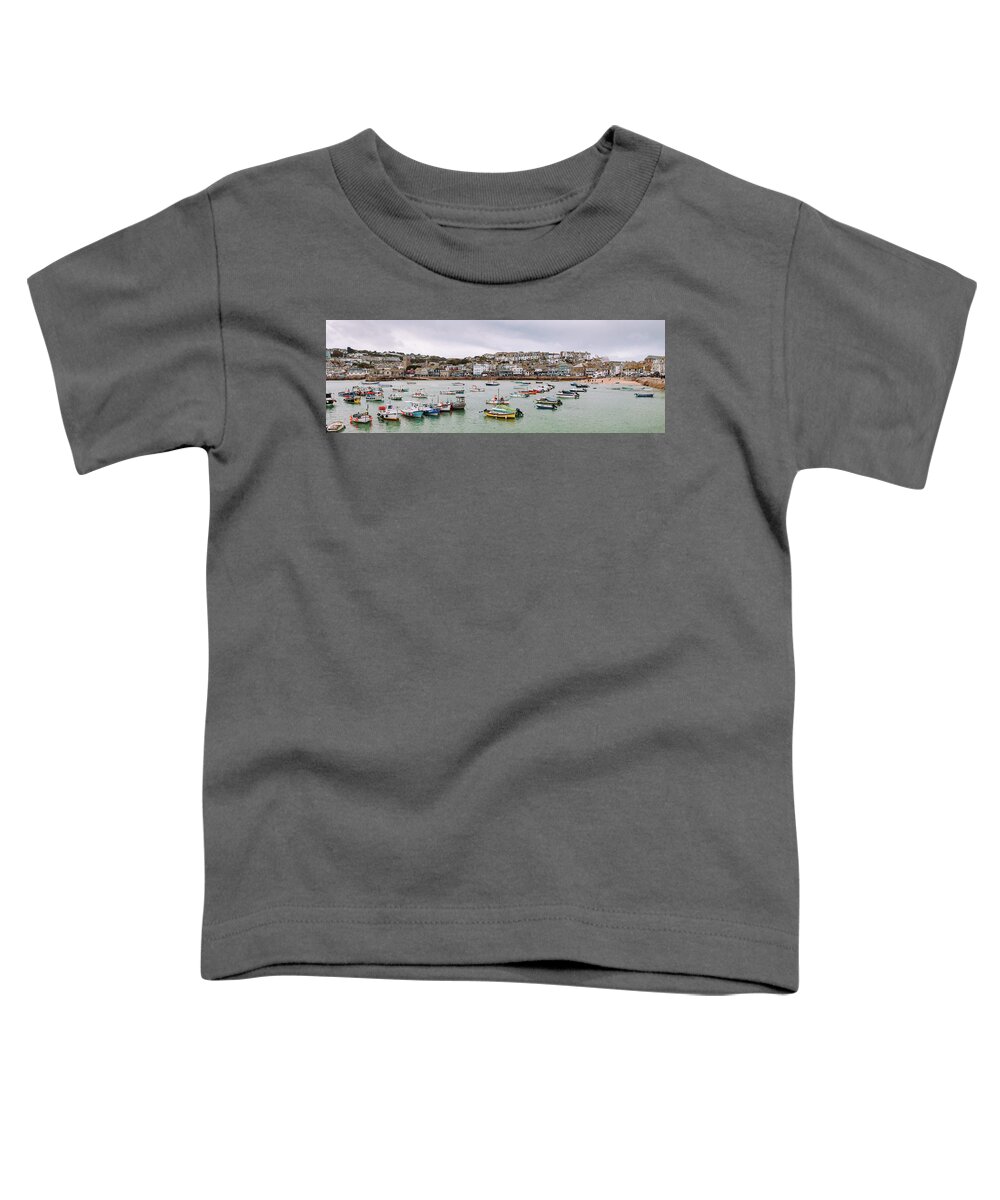 Coast Toddler T-Shirt featuring the photograph St Ives Fishing Boats and Harbour cornwall by Sonny Ryse
