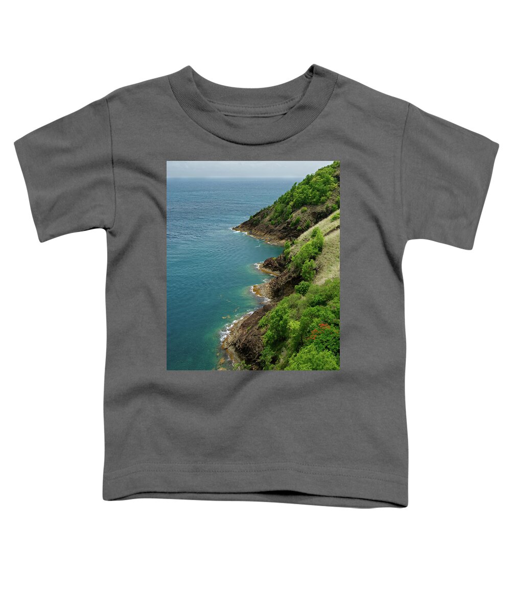 St. Lucia Toddler T-Shirt featuring the photograph St. Lucia Coastline by Flinn Hackett