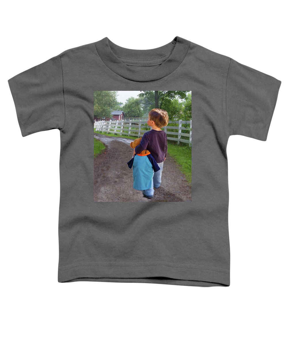 Childhood Toddler T-Shirt featuring the photograph Steps by Edward Shmunes