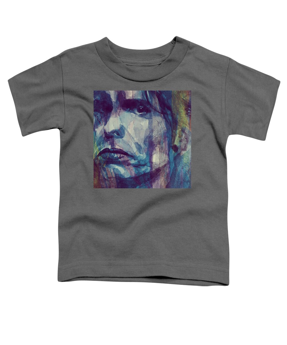 Steven Tyler Toddler T-Shirt featuring the painting Steven Tyler @21 New Series by Paul Lovering