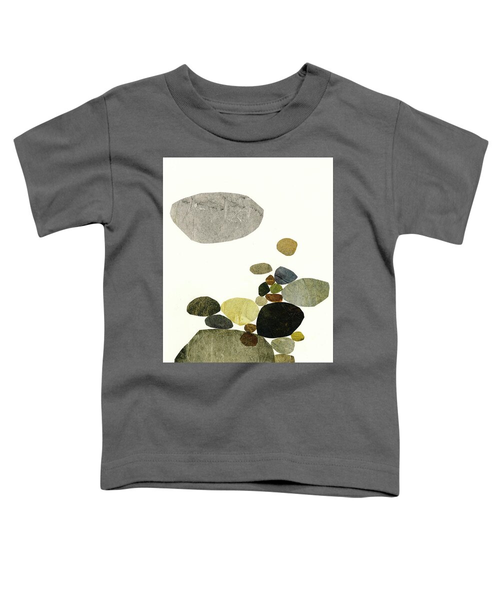 Abstract Art Toddler T-Shirt featuring the mixed media Stone Stack #8 by Jane Davies
