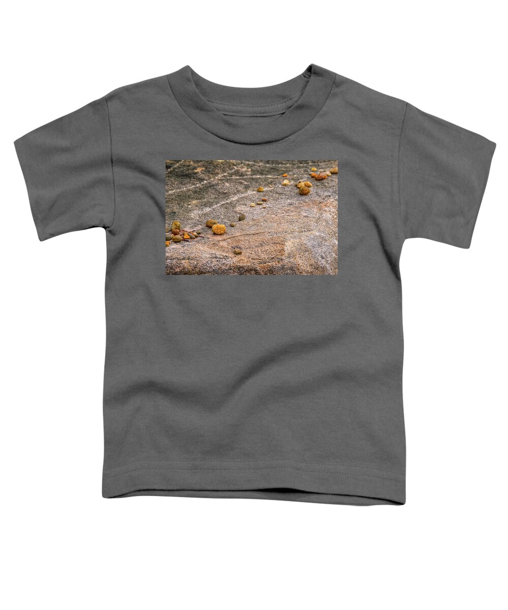 New Hampshire Toddler T-Shirt featuring the photograph Stones On A Boulder by Jeff Sinon