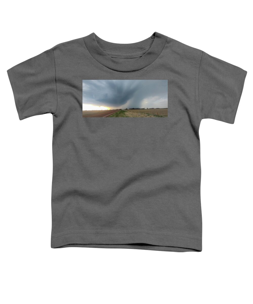 Nebraskasc Toddler T-Shirt featuring the photograph Storm Chasing Supercells in Nebraska 004 by Dale Kaminski