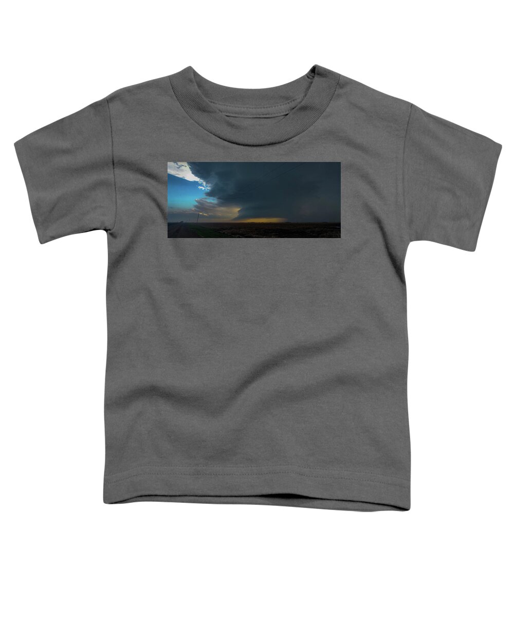 Nebraskasc Toddler T-Shirt featuring the photograph Storm Chasing Supercells in Nebraska 028 by Dale Kaminski