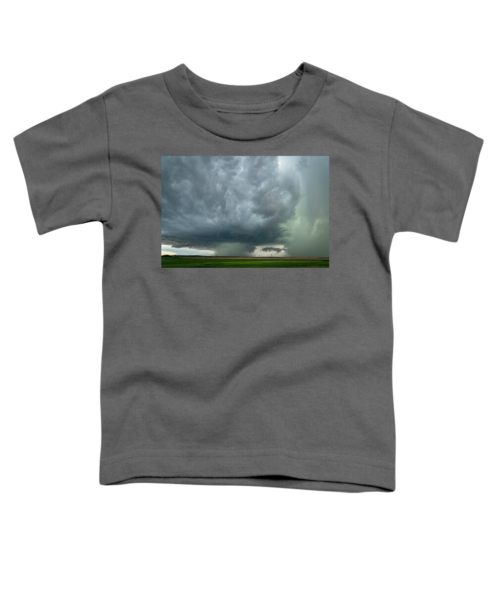Storm Toddler T-Shirt featuring the photograph Stormy Supercell by Wesley Aston
