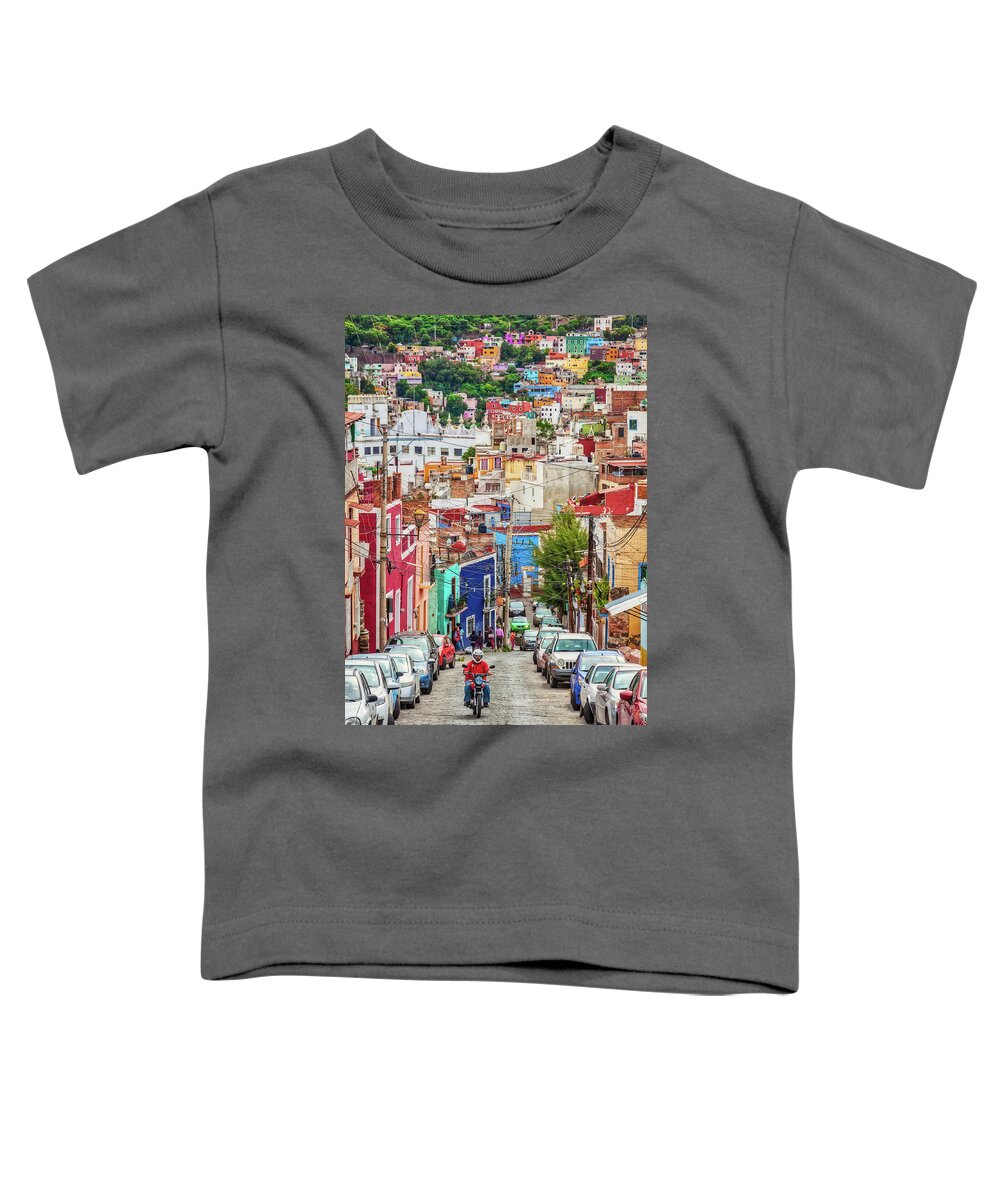 Street Toddler T-Shirt featuring the photograph Street in Guanajuato Mexico by Tatiana Travelways