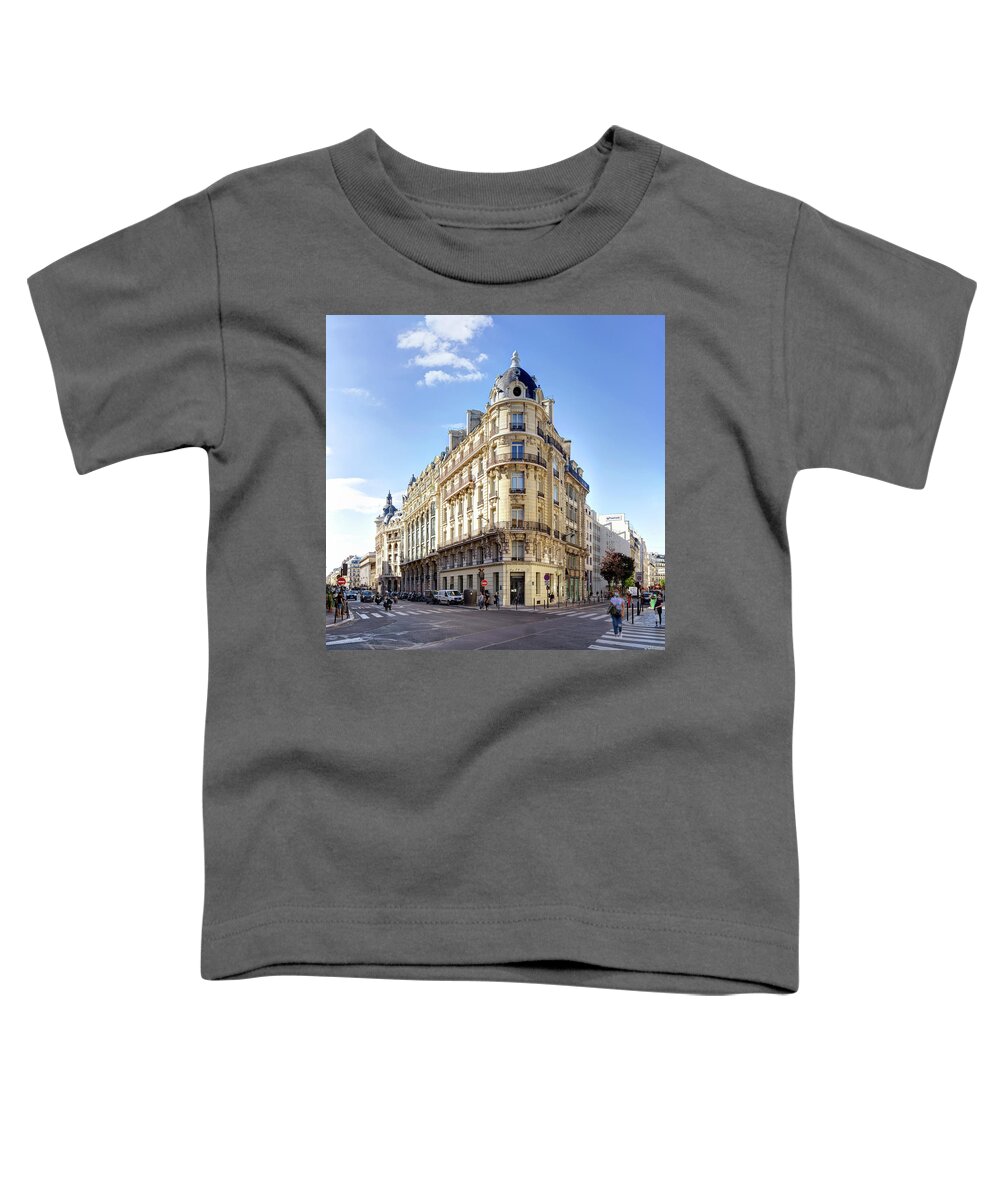Street In Paris Toddler T-Shirt featuring the photograph Street in Paris 01 by Weston Westmoreland
