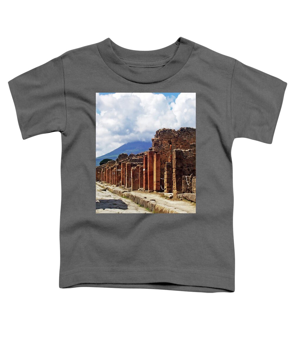 Road Toddler T-Shirt featuring the photograph Street In Pompeii I by Debbie Oppermann