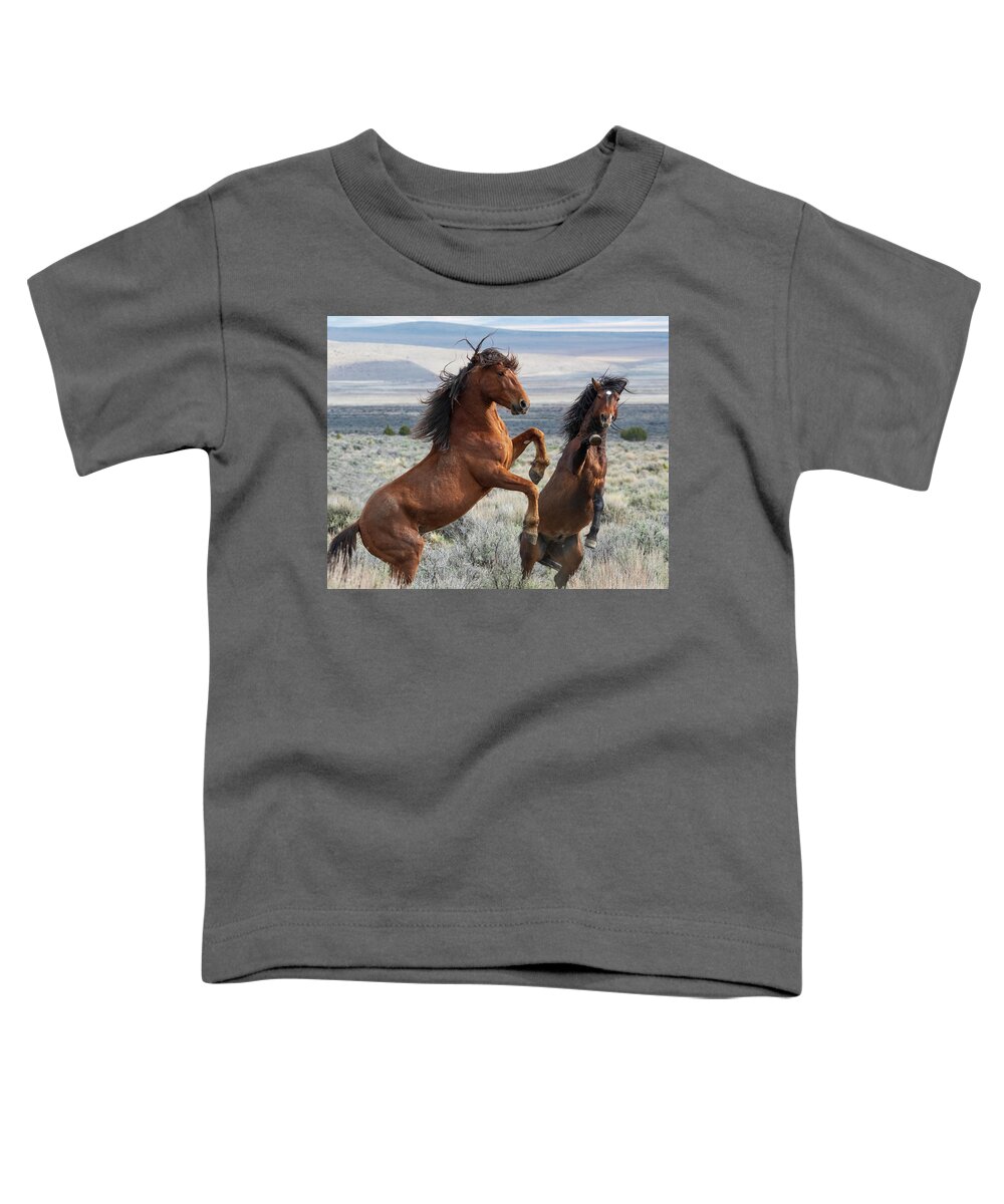 Wild Horses Toddler T-Shirt featuring the photograph Strength by Mary Hone