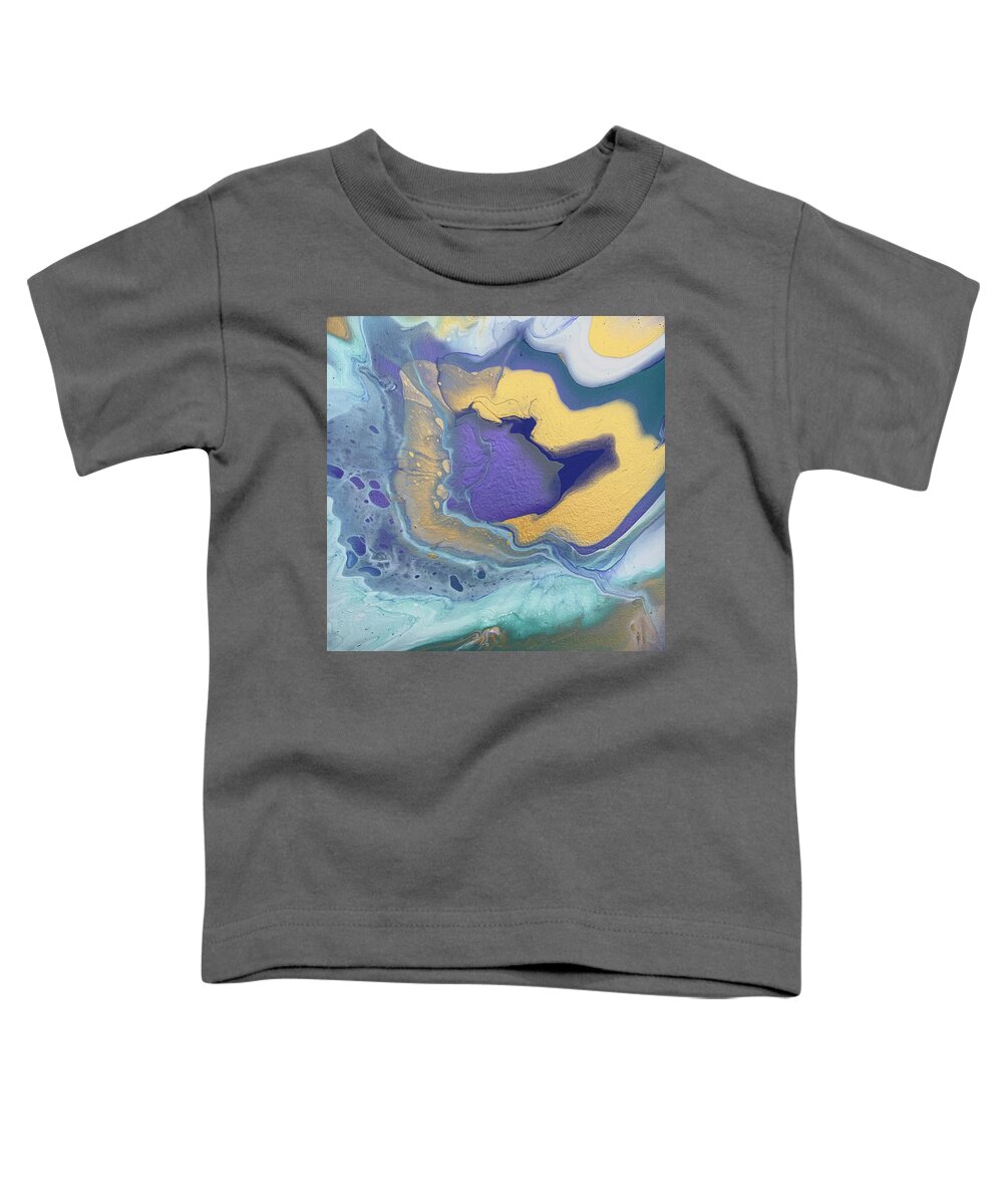 Gold Toddler T-Shirt featuring the painting Submerge by Nicole DiCicco