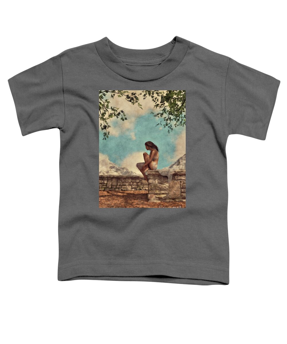 Clayton Toddler T-Shirt featuring the digital art Sun dappled by Clayton Bastiani