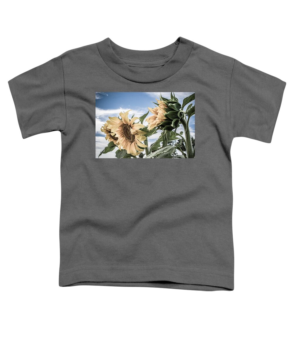 Sunflower Toddler T-Shirt featuring the photograph Sun Salutation by Bonny Puckett