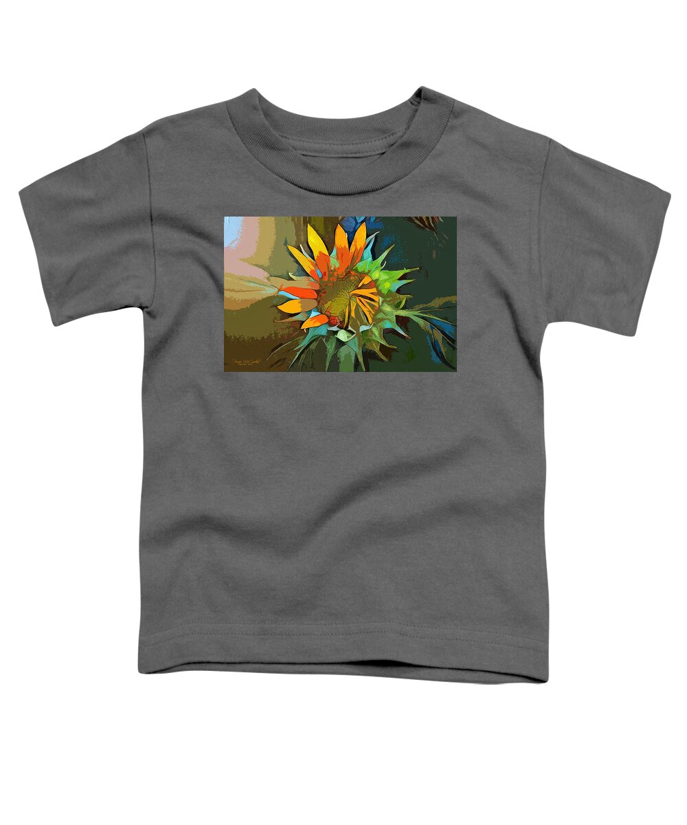 Nature Toddler T-Shirt featuring the digital art Sunflower by Pennie McCracken